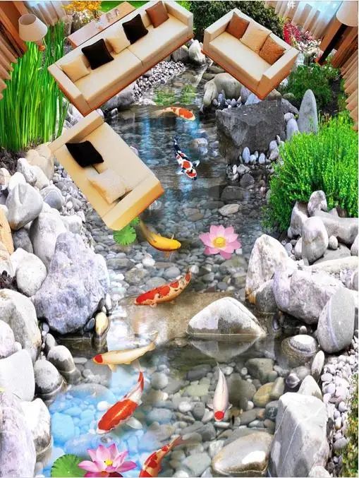 

Обои для гостиной, напольные, 3d, стереоскопические