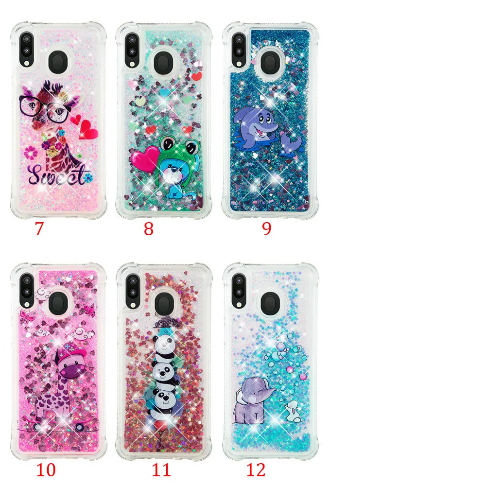 Cartoon Paris Bling skin Glitter Quicksand Liquid Mobile Phone Clear Back case For Sony XZ2 Compact L2 XA2 XA1 XZ1 XZ Premium |