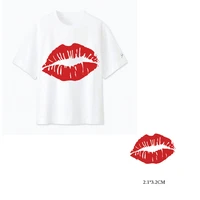 sexy mouth patches heat transfers iron on patch a level washable iron on applique diy women stripes clothes sticker e