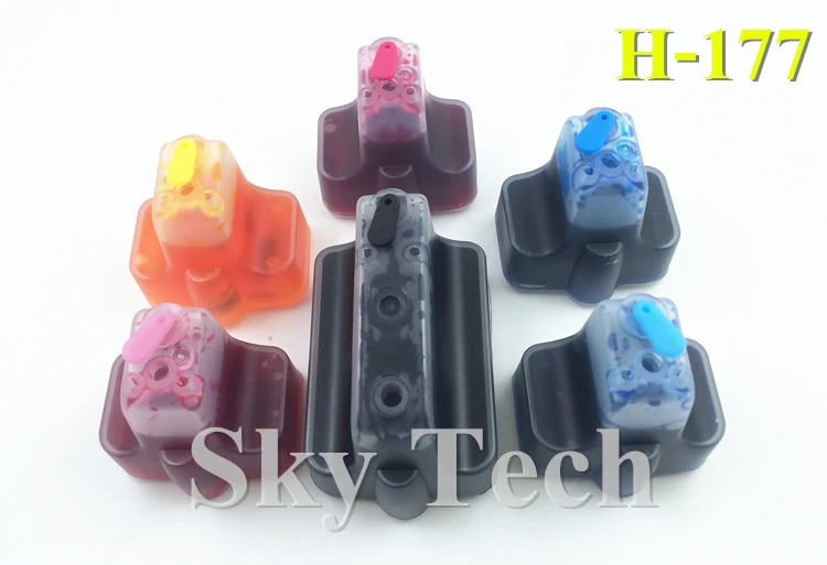 6PK полный чернильный многоразовый картридж костюм для hp177 HP 177XL hp 3210 8230 8238 8250 C5140 D7155