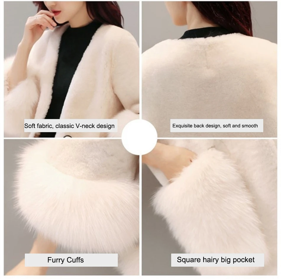 Пальто из искусственного меха, пушистая куртка, корейский стиль, Kawaii Abrigos Mujer Invierno,, розовое меховое легкое пальто, Mujer Elegante, плюшевое меховое пальто
