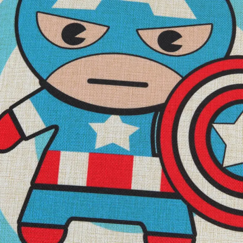 Мультфильм супер герой серии хлопок лен наволочка милые Чехлы для дивана стул