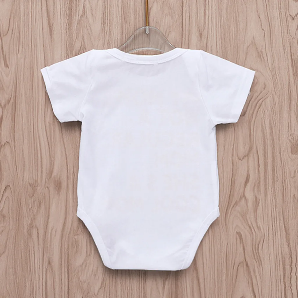 Однотонный комбинезон для новорожденных мальчиков и девочек с буквенным принтом