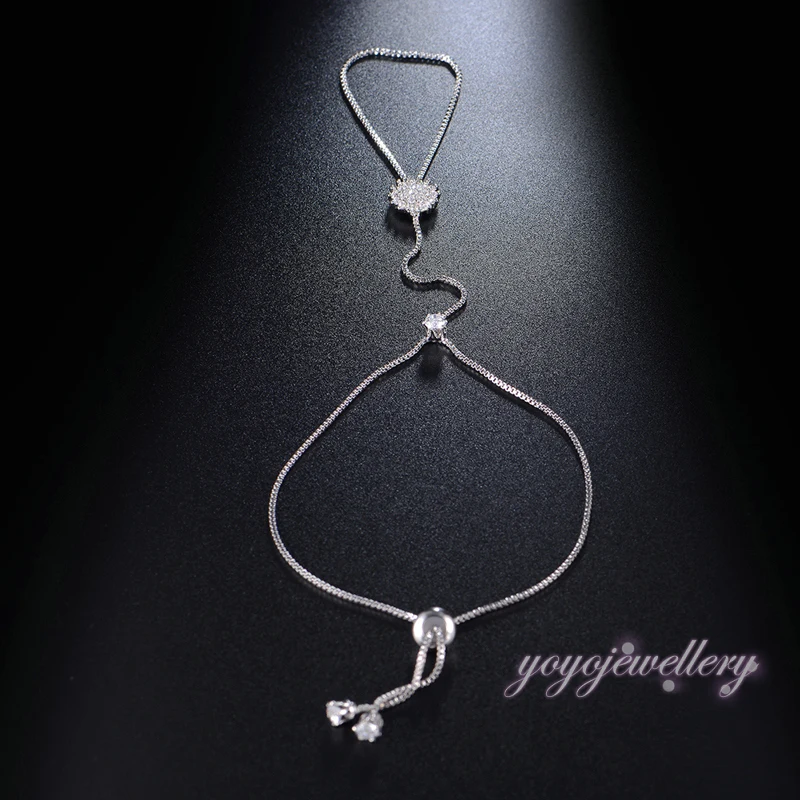 Mytys Новая Мода ведомого Браслет футляр для браслета цепи из белого золота