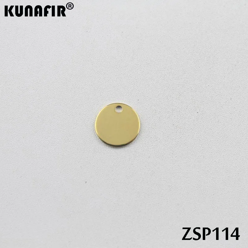 ZSP114 golden color С лазерной гравировкой логотипа покрытием цвета метки из нержавеющей стали этикетки ювелирные изделия вкладки части аксессуары 50-500 шт./лот некоторые стили - Цвет: ZSP114 golden color