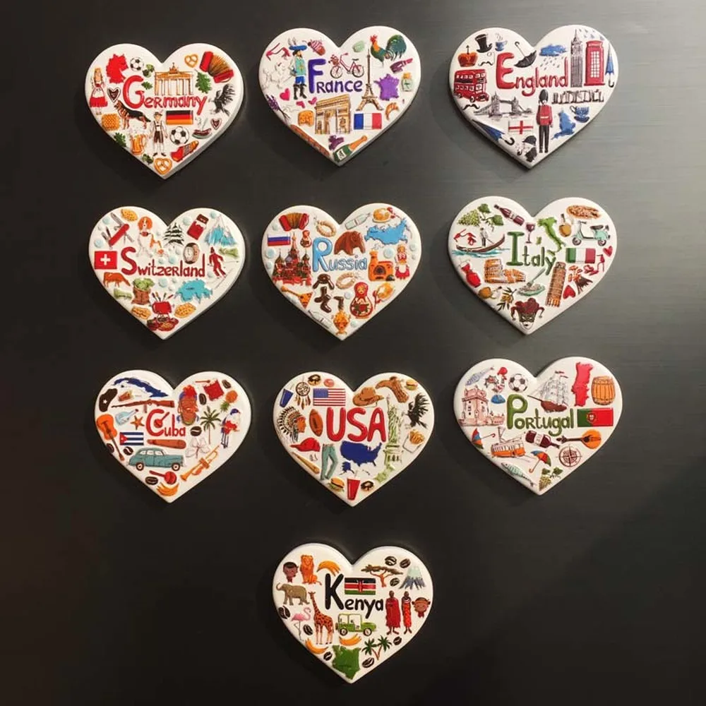 

BABELEMI 3D Fridge Magnet Souvenir USA UK Germany France Italy Cuba Kenya Russia Portugal Switzerland Magnets for Refrigerators