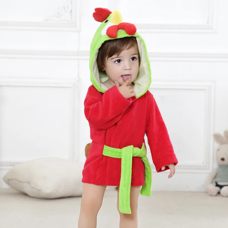 2018 Модная одежда для детей Детская мода с капюшоном мальчиков и девочек банный