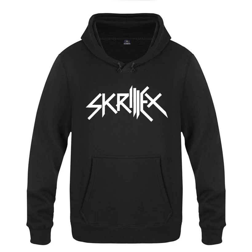 

Толстовка мужская флисовая с капюшоном и надписью Skrillex