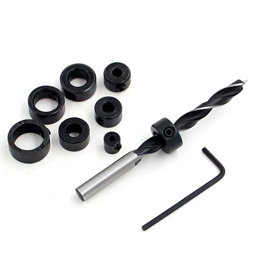 8 шт. дрель битвальная глубина ошейники для собак набор колец 3-16 мм сверла работы