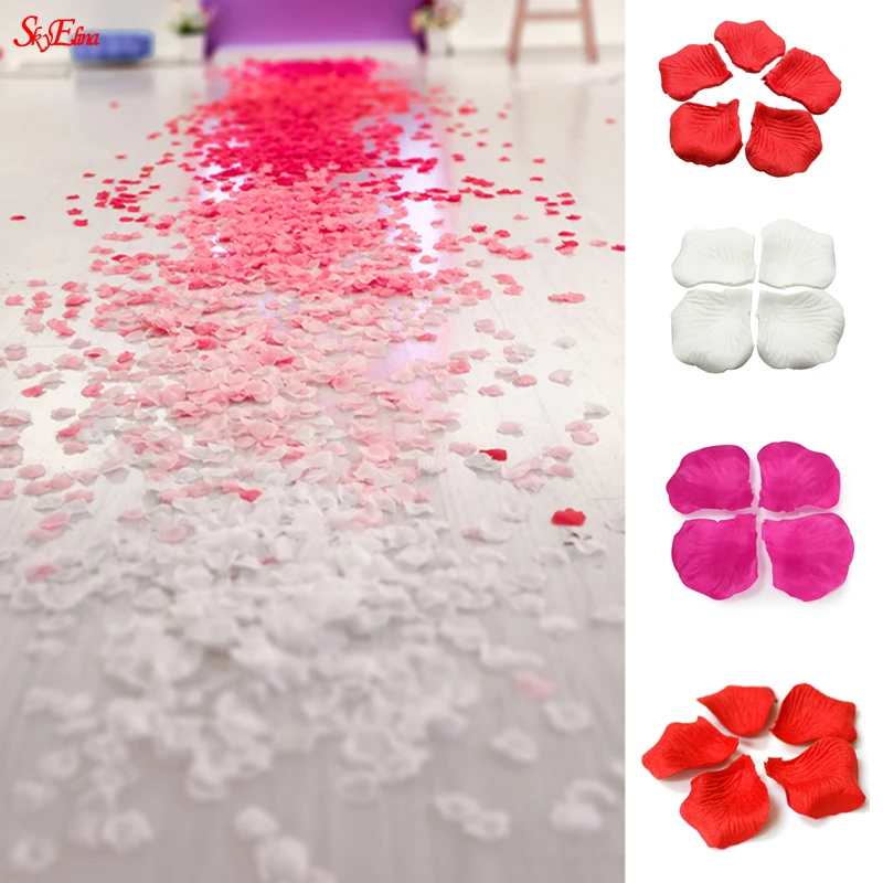 white red pink 1000pcs Silk Rose Petals Flower Leaves Wedding Supplies Favor Party Decorations 6Z SH012 | Дом и сад