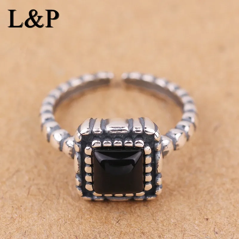 

L & P, элегантные модные кольца из агата, 100% Серебро 925 пробы, кольцо для женщин и мужчин, натуральные драгоценные камни, ювелирные украшения, о...