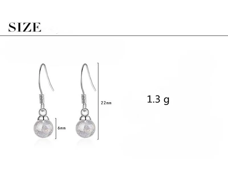 LUKENI 2018 Hot Sale Female Crystal Ball Drop Earrings For Women Jewelry Charm 925 Sterling Silver Girl Christmas Bijou | Украшения и