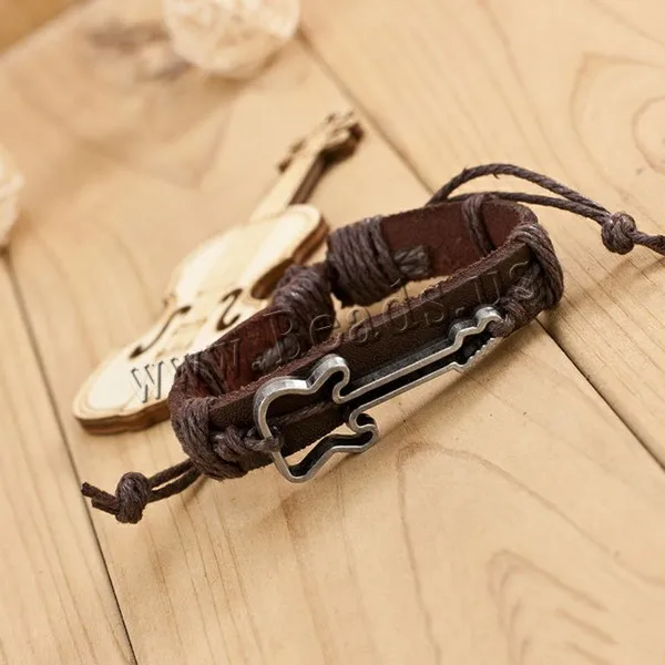 Антикварные браслеты из натуральной кожи полый Шарм в виде гитары браслет для