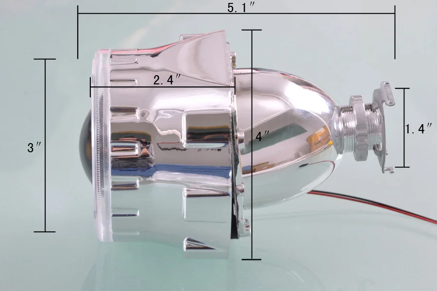 Модифицированная Крышка для фар 2 5 дюйма мини объектива проектора H1 серебряная