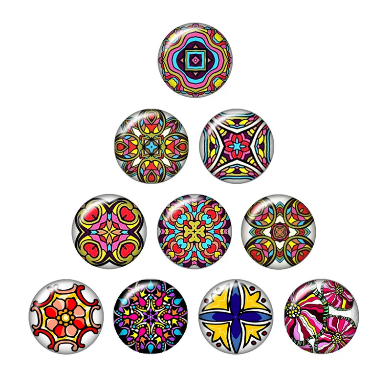 10 шт. круглые стеклянные кабошоны с рисунком 12/16/18/25 мм|photo glass cabochons|glass cabochonpattern