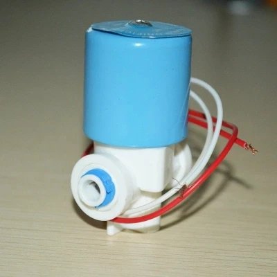 

G1/4" Plastic Solenoid Valve Normally Closed 2-Way 0-120PSI for Pure Drink Water Pneumatic AC220V DC12V DC24V 6.35mm(1/4") Quick