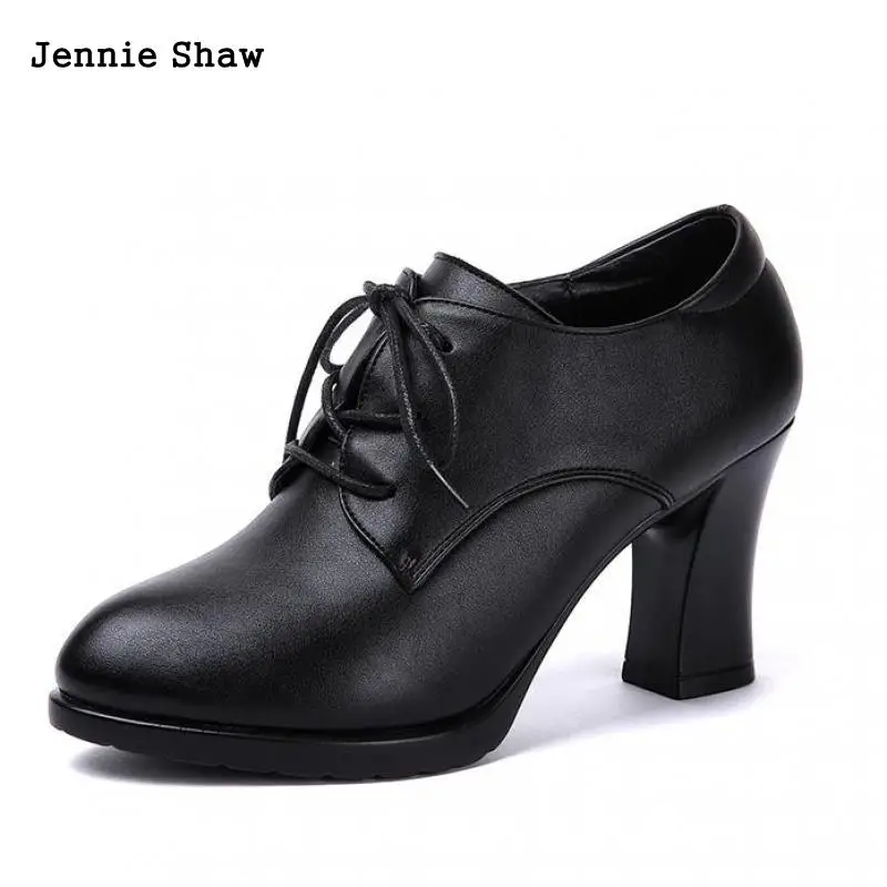 

Female Boots Spring Autumn High Heel Women's Ankle Boots Lace Up