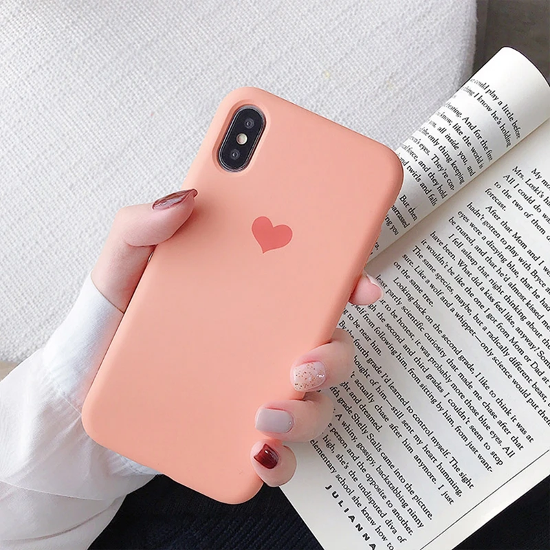 Мягкий чехол с логотипом Love для iphone X 10 XR XS MAX 7 8 6 Plus 6s Модный Оригинальный