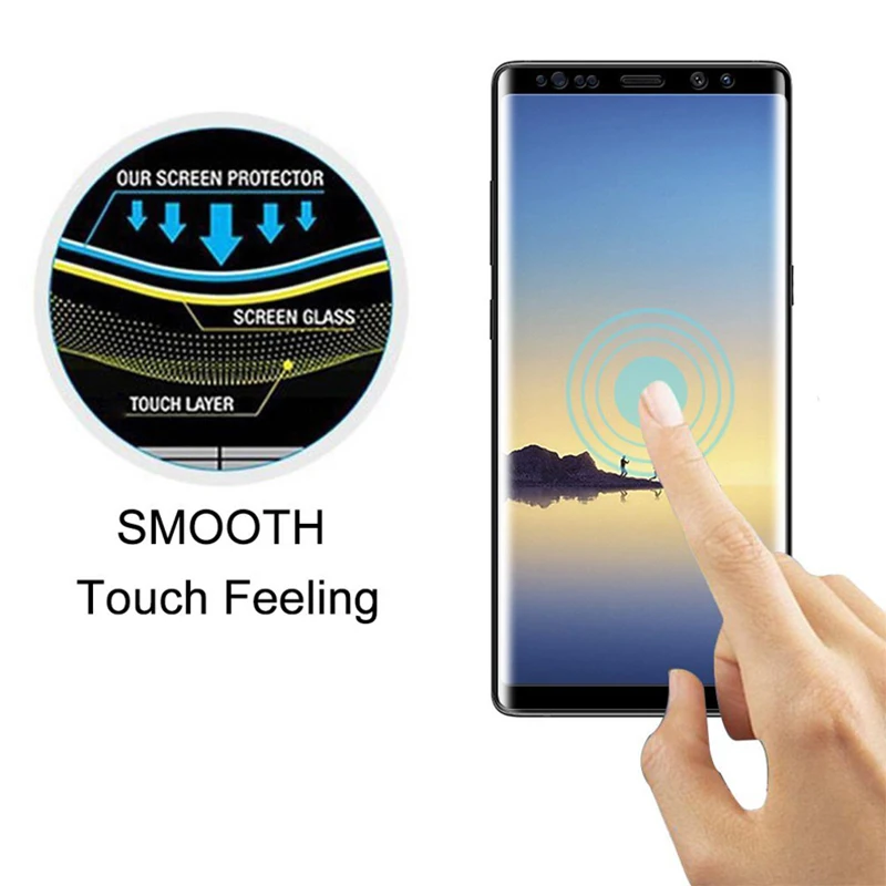 Защитное стекло закаленное 3d для Samsung Galaxy S9/S8 Plus/Note 9/8/S7/S6 Edge|Защитные стёкла и