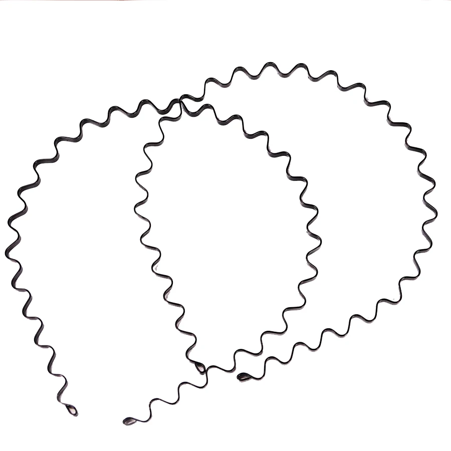 Мужская и женская волнистая повязка на голову из сплава Модные мужские женские