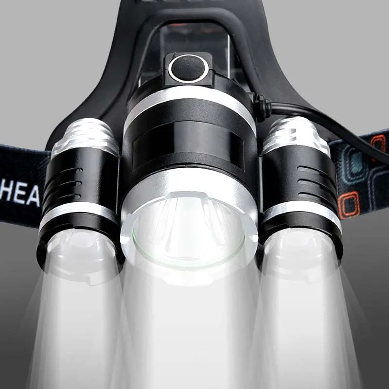 LED headlight head lamp T6/20W Hardlight camping hiking Torch waterproof use 18650 Rechargeable Night riding light | Лампы и освещение