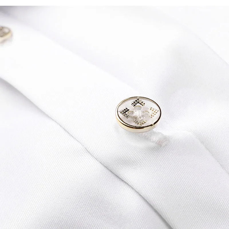 2019 Новая роскошная мужская рубашка Мужская модная одежда slim fit Повседневная