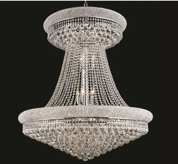 Phube освещение французская Империя Золотая хрустальная люстра Lustre хромированные
