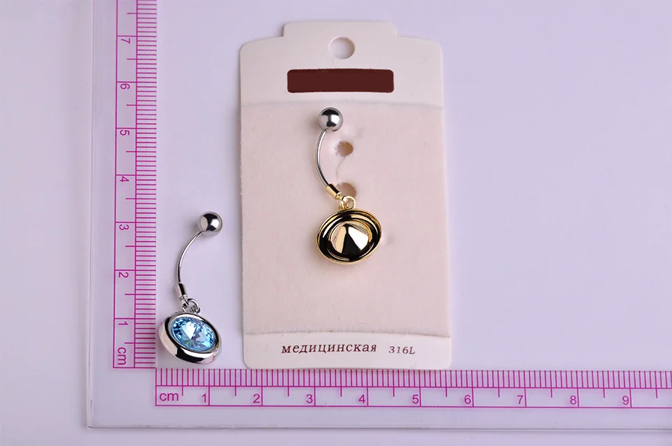 Модные Стразы пупка Кнопка Кольцо штанга пирсинг для губ 316L Медицинская