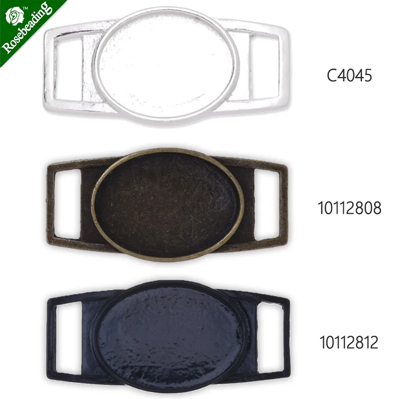 Пустые овальные шармы для шнурков или из Паракорда 20 шт. 18x25 мм заполненные