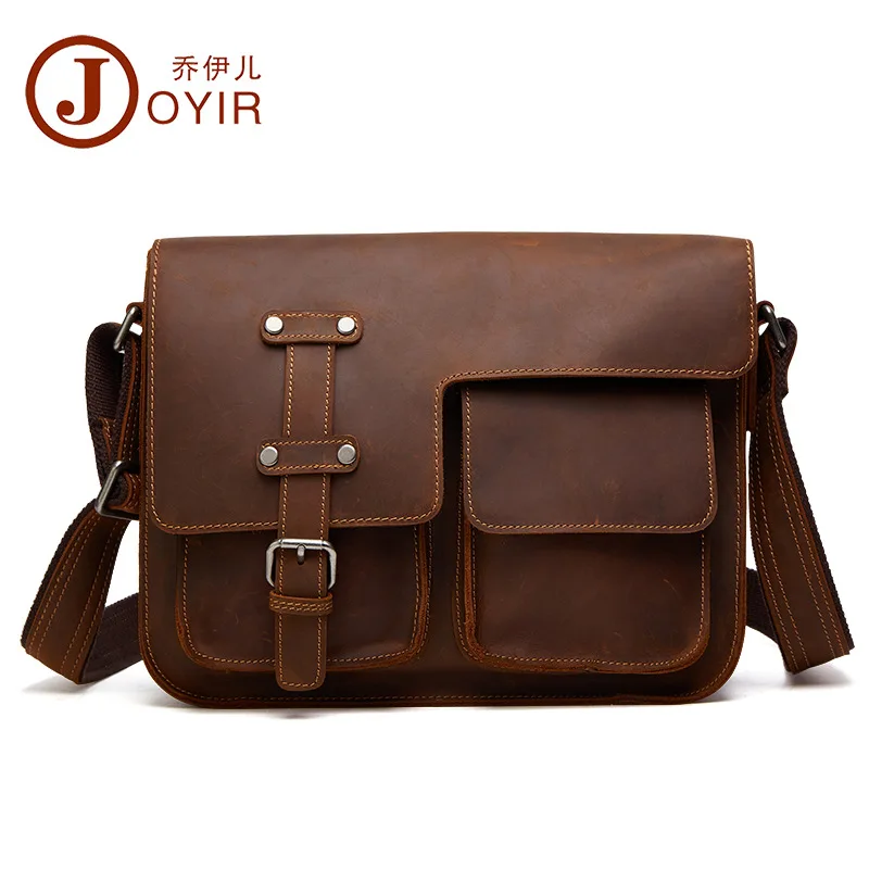 Сумка мессенджер мужская кожаная в стиле ретро 30 х25 см|leather bag|bag fbag fashion |