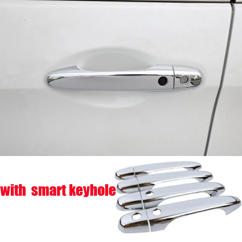 with smart keyhole Для Honda CRV CR-V 2012- hanlde Чехлы хромированные дверные ручки Крышка отделка наружные украшения аксессуары для автомобиля Стайлинг C1311 - Цвет: with smart keyhole