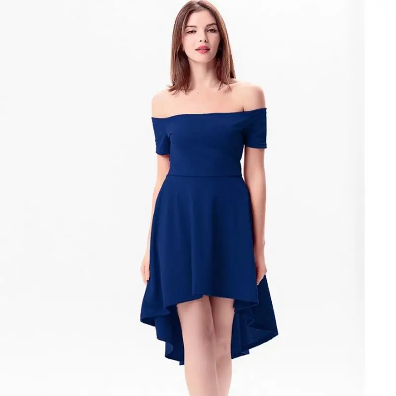 Платье женское кружевное однотонное с коротким рукавом лето размера плюс |