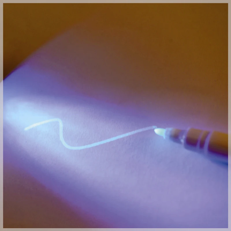 Невидимая УФ реактивная ручка постоянные чернила бесцветная в дневсветильник и