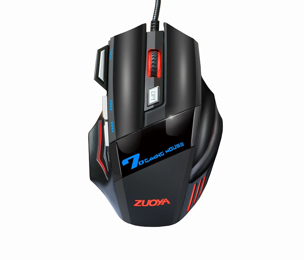 ZUOYA, Проводная игровая мышь, 7 кнопок, 5500 dpi, светодиодный, оптическая, USB мышь, мыши, игровая мышь, бесшумная/звуковая мышь, для ПК, компьютера, Pro Gamer