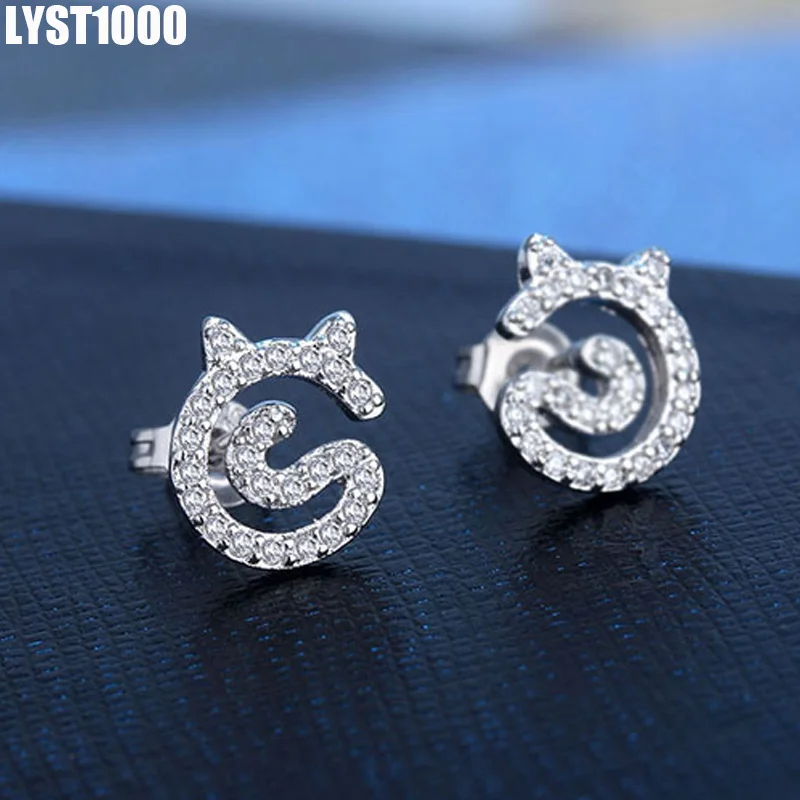 Оптовая продажа Fine Jewelry Мода 925 стерлингового серебра серьги стержня для Для