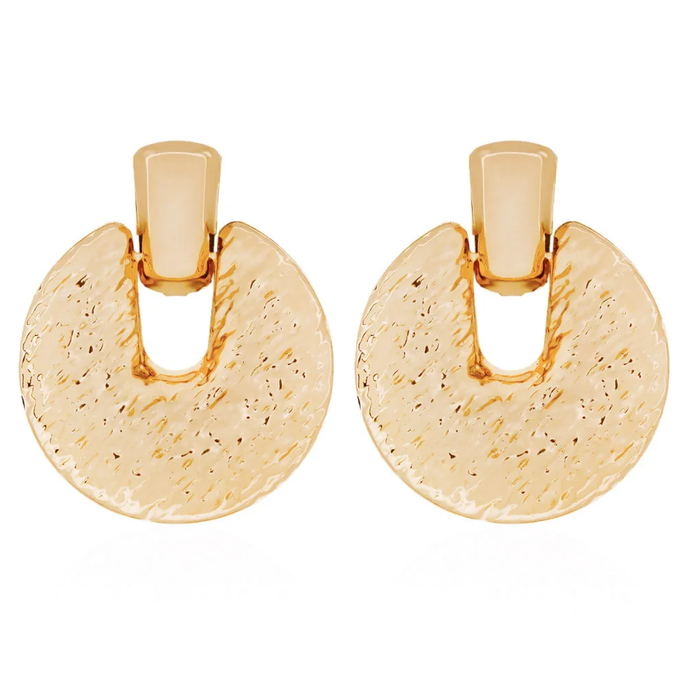 Geometric Vintage Earrings for women gold color big earrings 2018 fashion jewelry statement earings modern trendy jewellry gift | Украшения