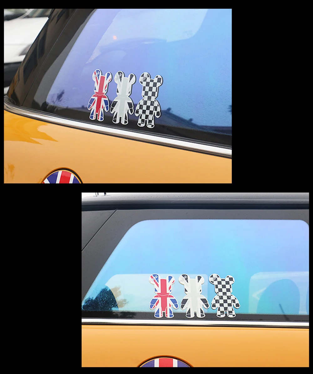 Юнион Джек угрюмый медведь автомобиля окна тела наклейка для Mini Cooper One JCW F54 F56 F55 F60 R56 R55 R60 земляк аксессуары