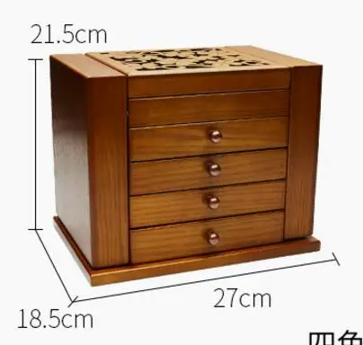 Клевера реальные деревянная шкатулка для украшений в стиле ретро большой