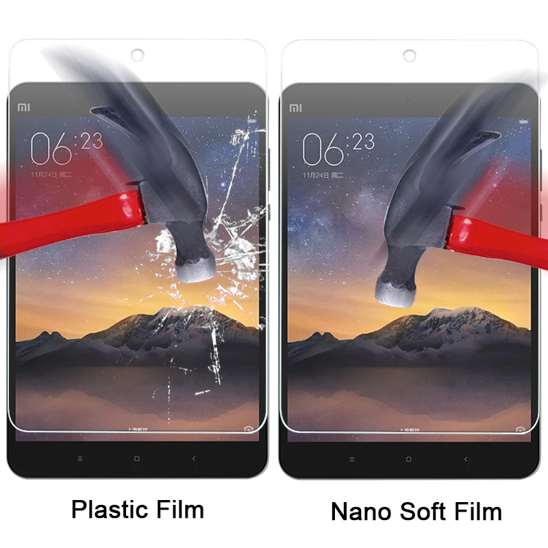1pcs Explosion-proof Nano soft film For Xiaomi Mipad 2 7.9&quot TAB plastic waterproof screen protector films with clean cloth | Мобильные