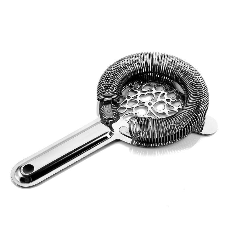 

Premium Hawthorne Strainer / Cocktail Strainer, Silver Finish in 18-8 (#304) Stainless Steel, High Grade Barware/Bartender Tools