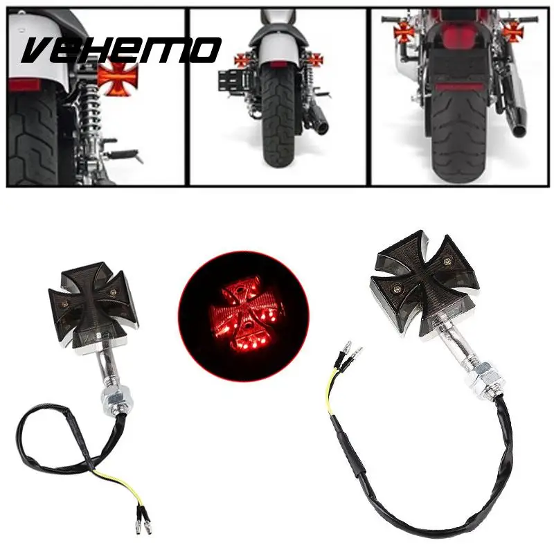 

Vehemo Turn Signal Motorcycle Indicator Light LED Blinkers Universal Modified Flashing