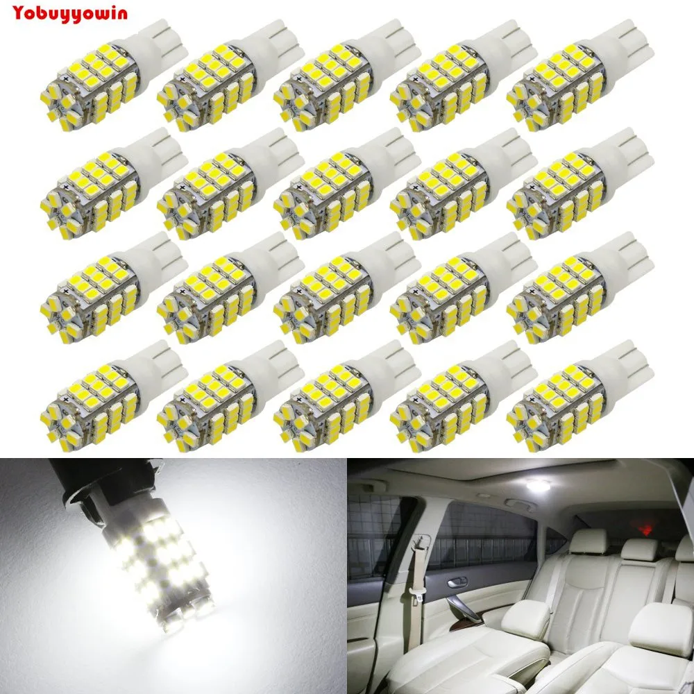 

10Pcs Lampada Pingo 42 SMD leds Brilhante Super Branca Efeito T10 W5w Super Led Farol T10 W5w