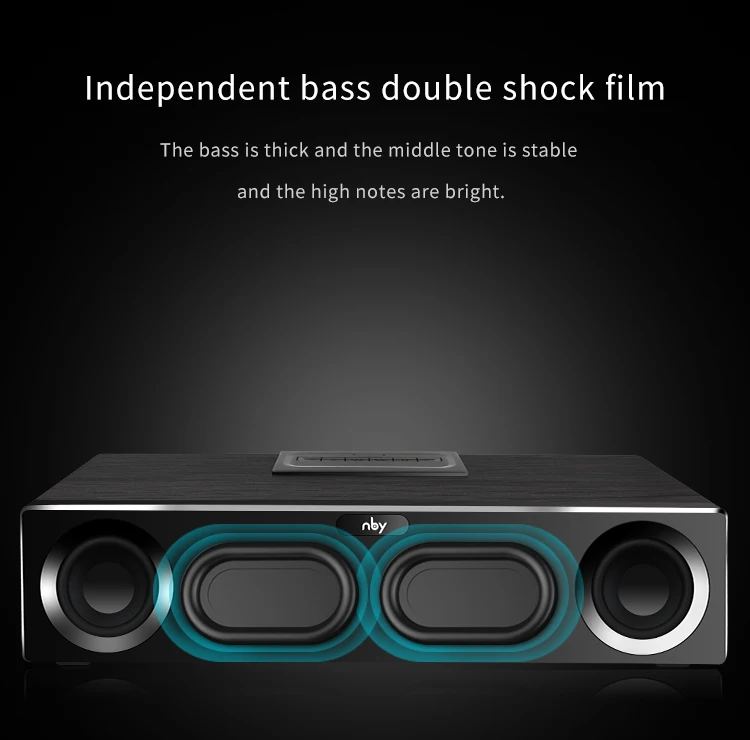 NBY 5590 портативный Bluetooth динамик 20 Вт система звука 3D стерео музыка объемный сабвуфер беспроводной динамик s для компьютера