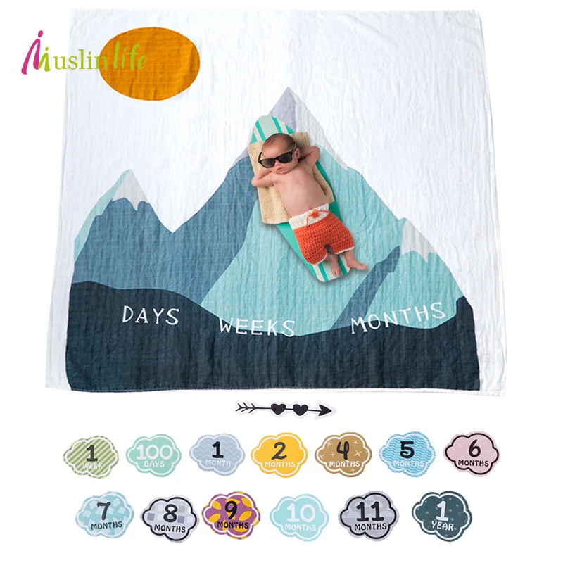 

Муслиновые детские подгузники Muslinlife 120*120 см из 100% хлопка, многофункциональное детское одеяло, мягкое одеяло для новорожденных, коляска