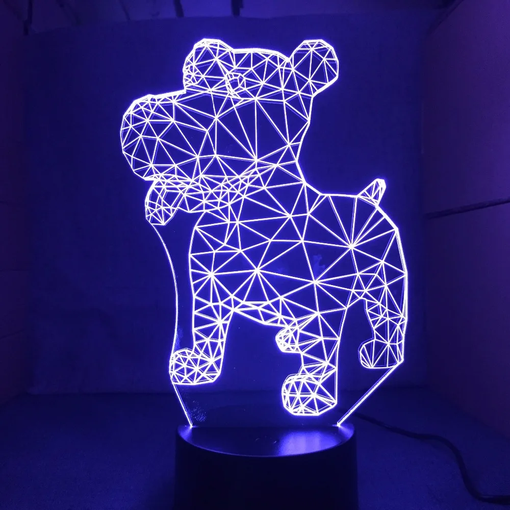 

New Dog 3D Night Lamp LED Table Lamp USB 7 Colors 3D Illusion Lights for Living Room Decorative Lamp Home Decor Drop Shipping