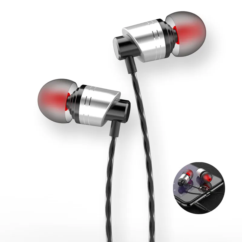 2 предмета в комплекте бас наушники 9D In ear металлические проводная гарнитура hi fi