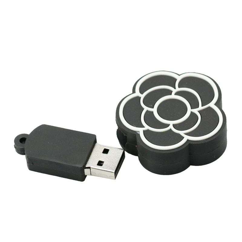 Мода Цветок USB Flash Drive Черная Роза Pen Реальная Емкость Памяти 2.0 Диск 4 ГБ/8 ГБ/16 ГБ/32