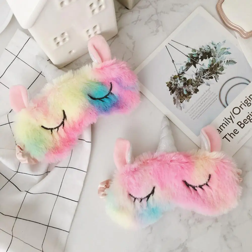 Kawaii Радужный Единорог и грустная маска лягушки повязка на голову плюшевые