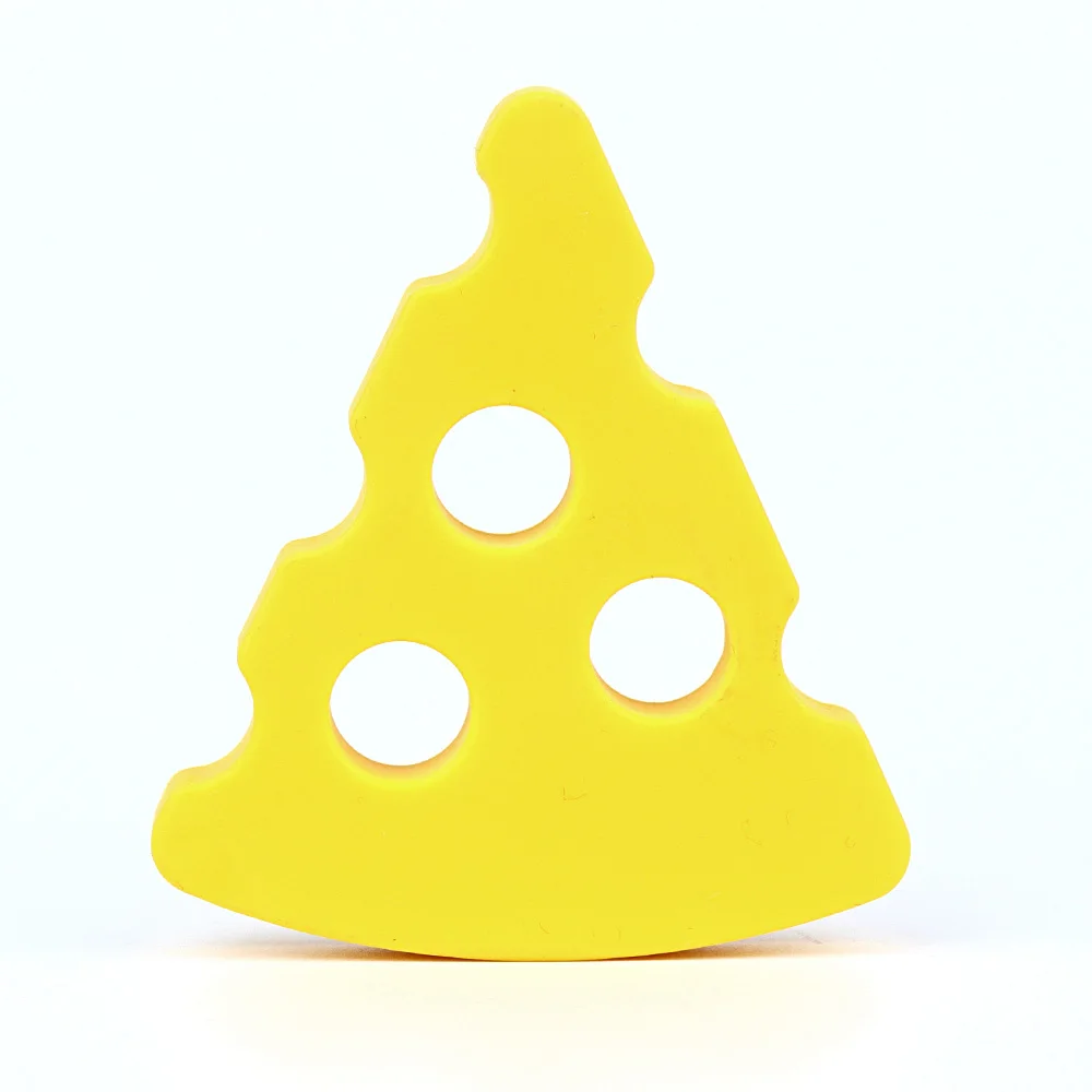 Yellow TYRY. HU сырные бусины Силиконовые Прорезыватели 1 шт. пиццы подвески для сенсорики BPA бесплатно пищевого класса Прорезыватель для зубов игрушки для малышей - Цвет: Yellow