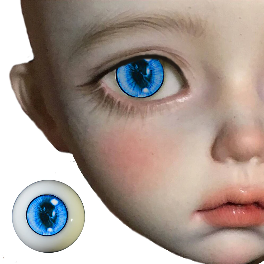 Пара глаза BJd для 1/3 1/4 1/6 bjd кукол синие акварельные Мультяшные Bjd sd игрушки очков